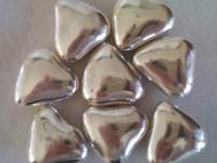 Gold or Silver Dipped Chocolate Hearts